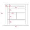 Rockaway 3-Shelf Kitchen Island White and Light Oak