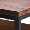Skyler - Square Coffee Table - Dark Cognac Brown