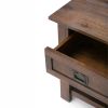 Monroe - End Table - Distressed Charcoal Brown