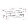 Harper - TV Media Stand - Walnut Brown