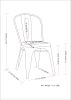 Fletcher - Metal Dining Side Chair (Set of 2) - Distressed Black / Copper