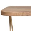 Patrice - Metal and Wood Accent Table - Natural / Gold
