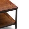 Skyler - Square Coffee Table - Dark Cognac Brown