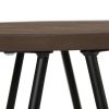 Simeon - 24" Metal Counter Height Stool with Wood Seat - Cocoa Brown / Black