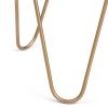 Patrice - Metal and Wood Accent Table - Natural / Gold