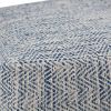 Nate - Square Pouf - Patterned Denim Melange