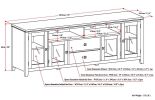 Cosmopolitan - 72" Wide TV Media Stand - Black