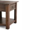 Monroe - End Table - Distressed Charcoal Brown