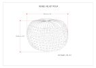 Renee - Round Pouf - Teal