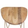 Patrice - Metal and Wood Accent Table - Natural / Gold