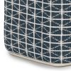 Noreen - Square Pouf - Dark Blue / White
