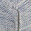 Nate - Square Pouf - Patterned Denim Melange