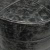 Connor - Round Pouf - Distressed Black