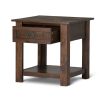 Monroe - End Table - Distressed Charcoal Brown