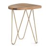 Patrice - Metal and Wood Accent Table - Natural / Gold