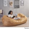 Casper Traditional 8 Foot Suede Cylindrical Bean Bag, Tuscany