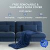 Convertible Futon Sofa Bed Upholstered Futon Couch Fabric Sleeper Sofa