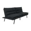 Memory Foam Futon with Adjustable Armrests , Camel Faux Suede Fabric