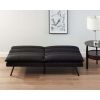 Memory Foam Futon with Adjustable Armrests , Camel Faux Suede Fabric