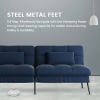 Convertible Futon Sofa Bed Upholstered Futon Couch Fabric Sleeper Sofa